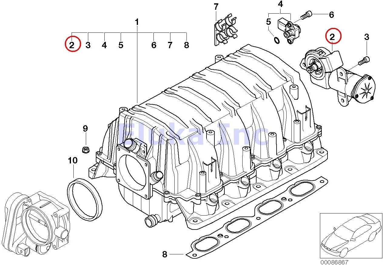 Automotive BMW 545i 645Ci 745Li 745i Alpina B7 X5 Set of 2 Engine