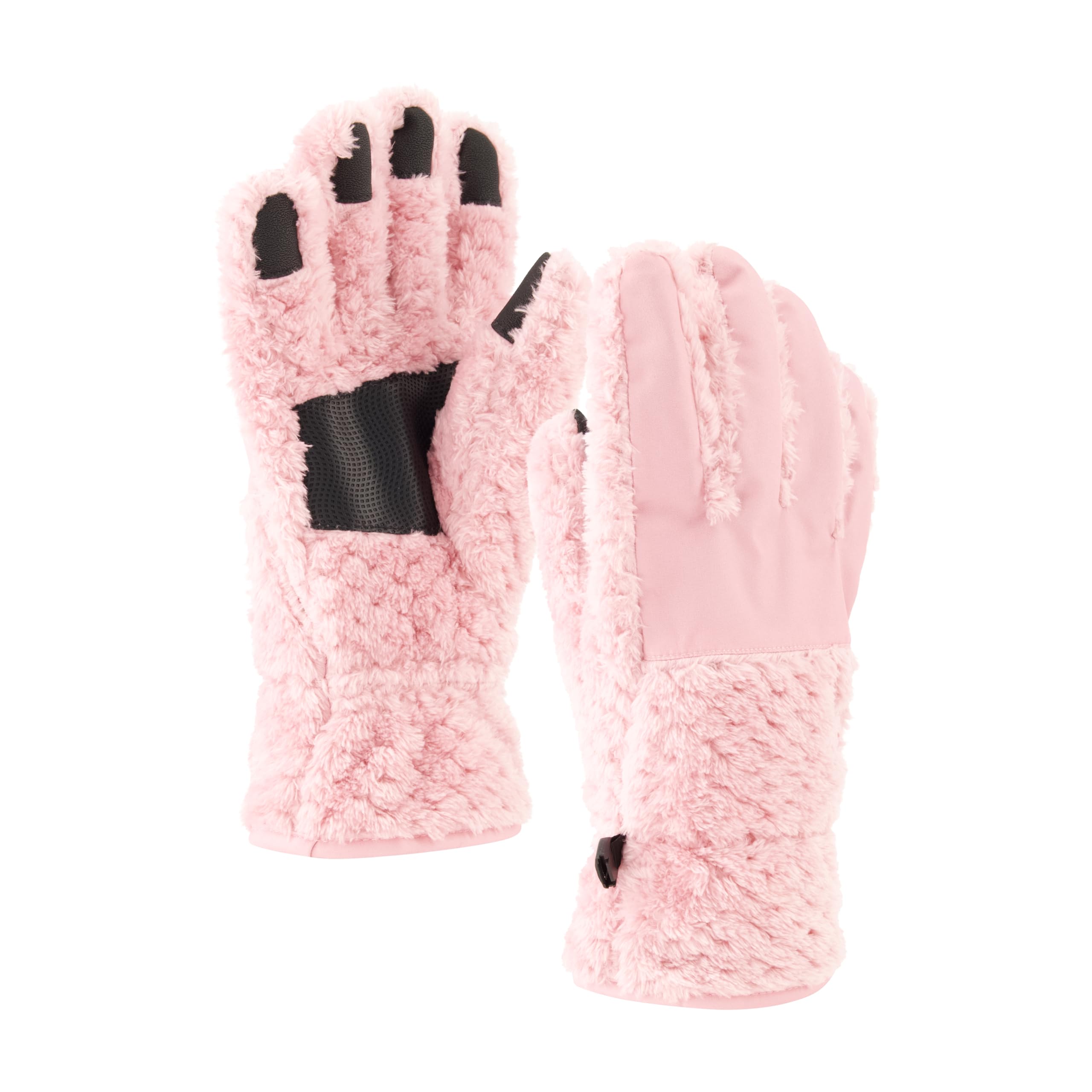 Spyder Womens Water Resistant Snow Fleece Gloves, Mauve, M