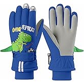 DUFFOBAN Kids Snow Gloves for Boys & Girls - Winter Warm Ski Gloves with Anti-Slip Grip, Toddler to Youth Cold Weather Gloves for Skiing, Snowboarding, Outdoor Play