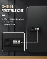 Uniclife 28-Key Steel Key Cabinet with 3-Digit Lock Wall Mounted view 3