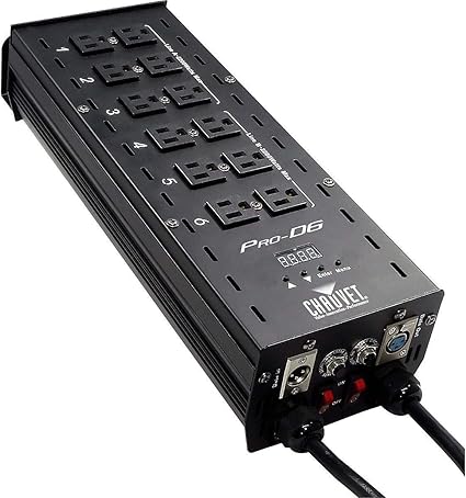 Amazon Com Chauvet Dj Pro D6 Dmx 512 Dimmer Switch Pack 6 Channel Led Light Controllers Musical Instruments