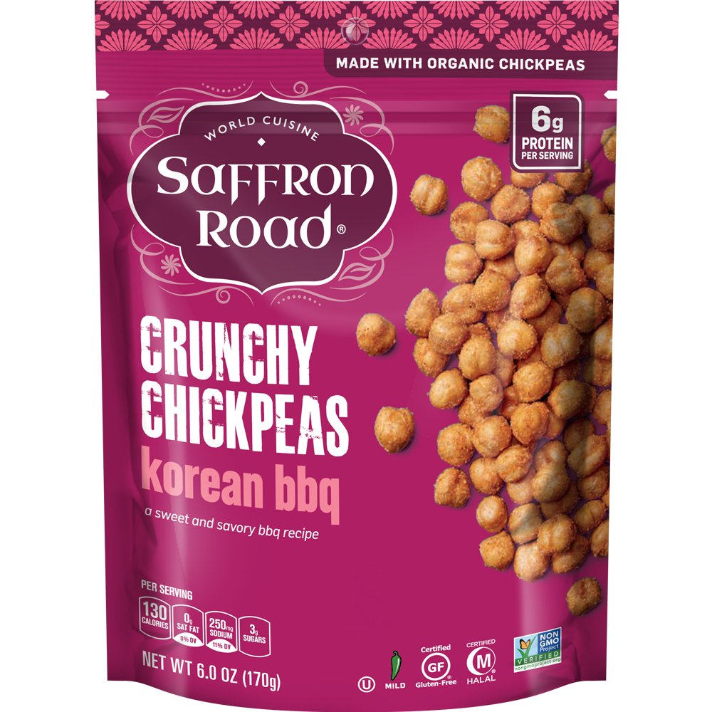 Saffron Road Crunchy Chickpeas, Korean BBQ, 6 Ounce