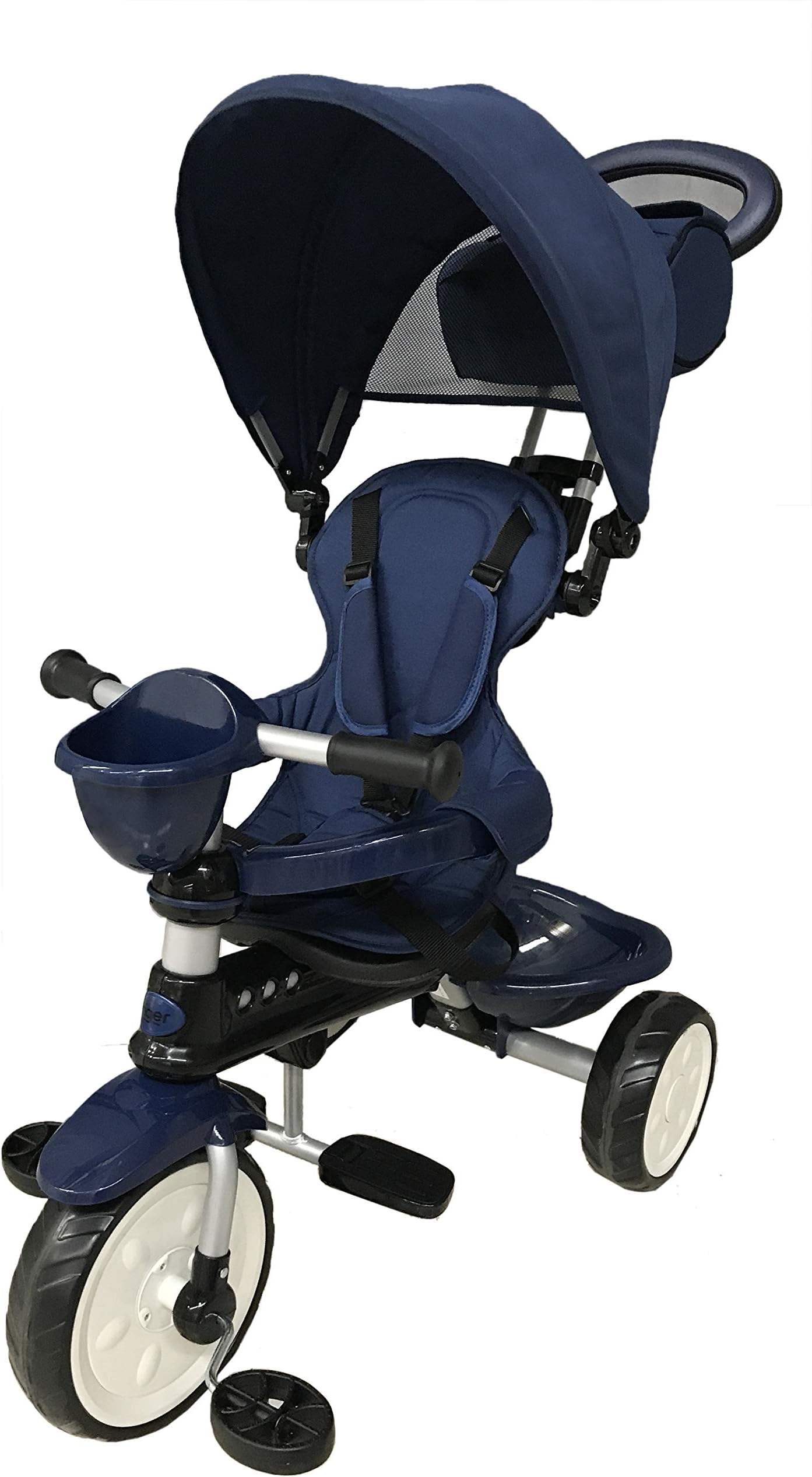 Mondial Toys 4in1 Tricycle with Directional Handle and Sun Canopy 7811 Blue