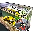 7.5 FT DIY Magnetic Fish Aquarium Anti-Jumping net Cover, Mesh Screen Netting for Fish Aquarium Screen Top Cover, Aquarium Lid Prevents Fish, Reptiles from Jumping Out (7.5 Feet)