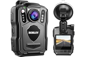 BOBLOV M5 2K 256G Police Body Camera, GPS Enabled &1440P Body Mounted Cam, Body Cam Built-in 4200MAH Battery,15Hours Record, IP67 Water Resistant, for Law Enforcement, with Car Suction Mount