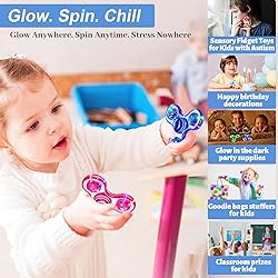 Fidget Spinner for Kids 2 Pack, Light up Sensory