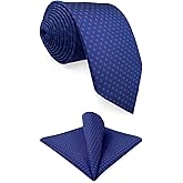 S&W SHLAX&WING Mens Necktie Set Pocket Square Tie Pack Dotty Green Blue Purple
