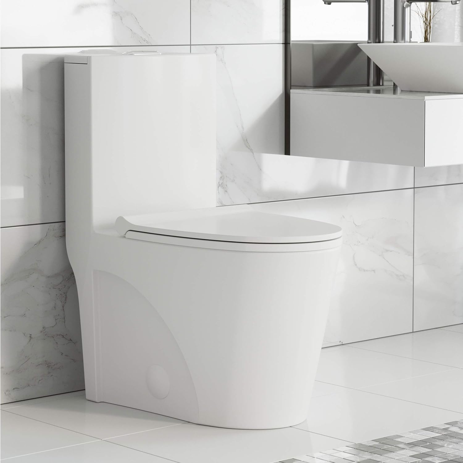 Swiss Madison SM1T254 St. Tropez One Piece Toilet Dual Tornado Flush 0