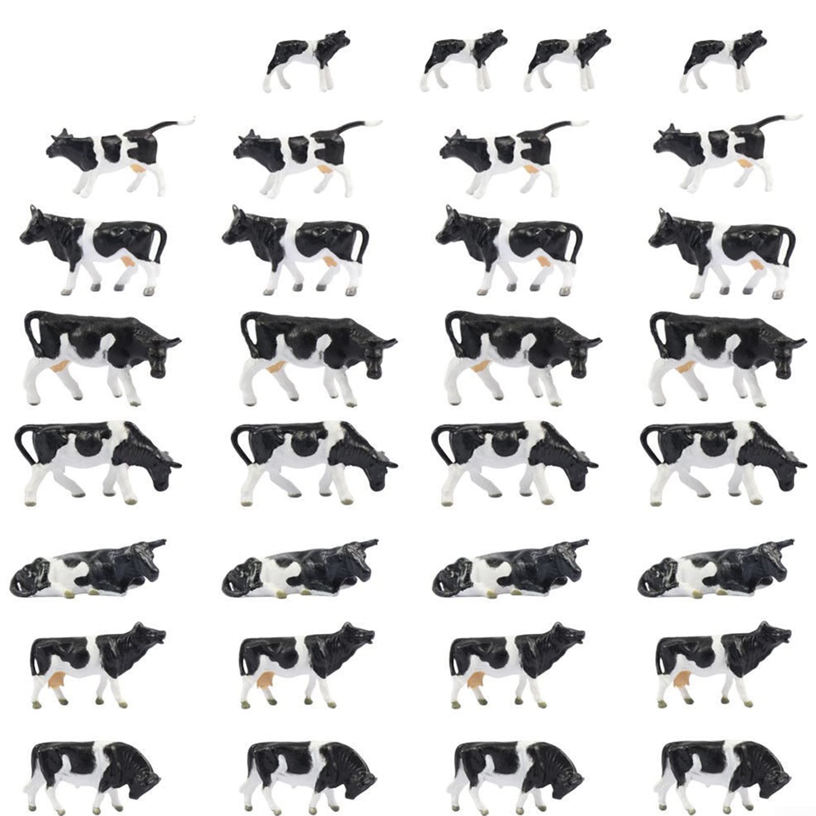 Mua Cow Model, 30 Pieces DIY Model Railway Animals Model Painted Farm 1