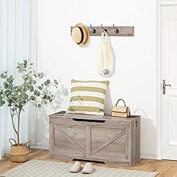 HOOBRO Storage Bench, 39.4” Retro Wooden Storage