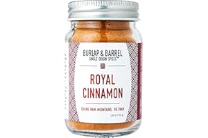 Burlap & Barrel Royal Cinnamon – Intense Sweetness & Spiciness of Vietnamese Cinnamon Powder & Spice – As seen on Shark Tank - Kitchen Gift for Cooks - 1.8oz Glass Jar