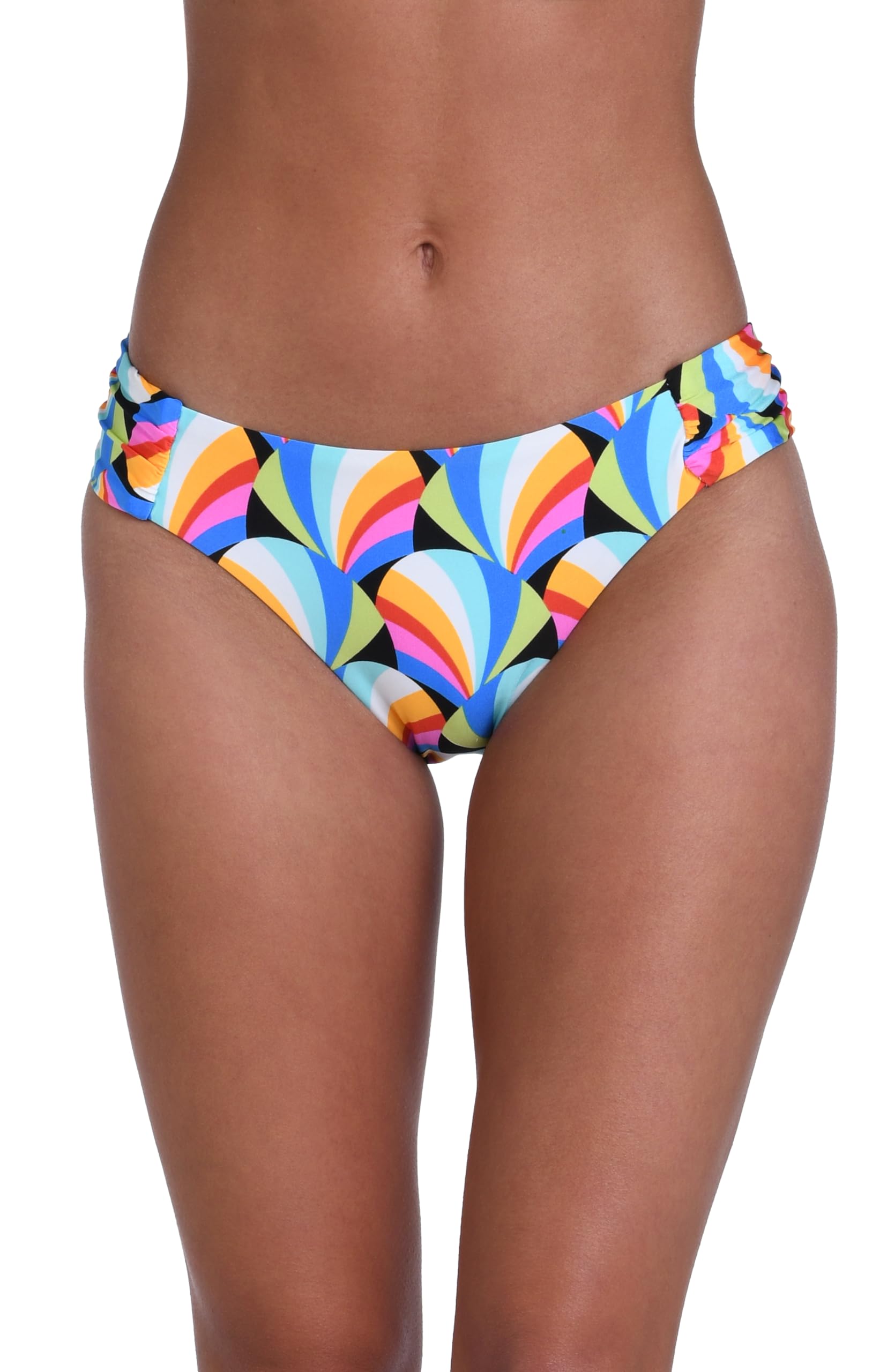 La Blanca Women’s Side Shirred Hipster Bikini Swimsuit Bottom, Multi//Hang Loose, 6