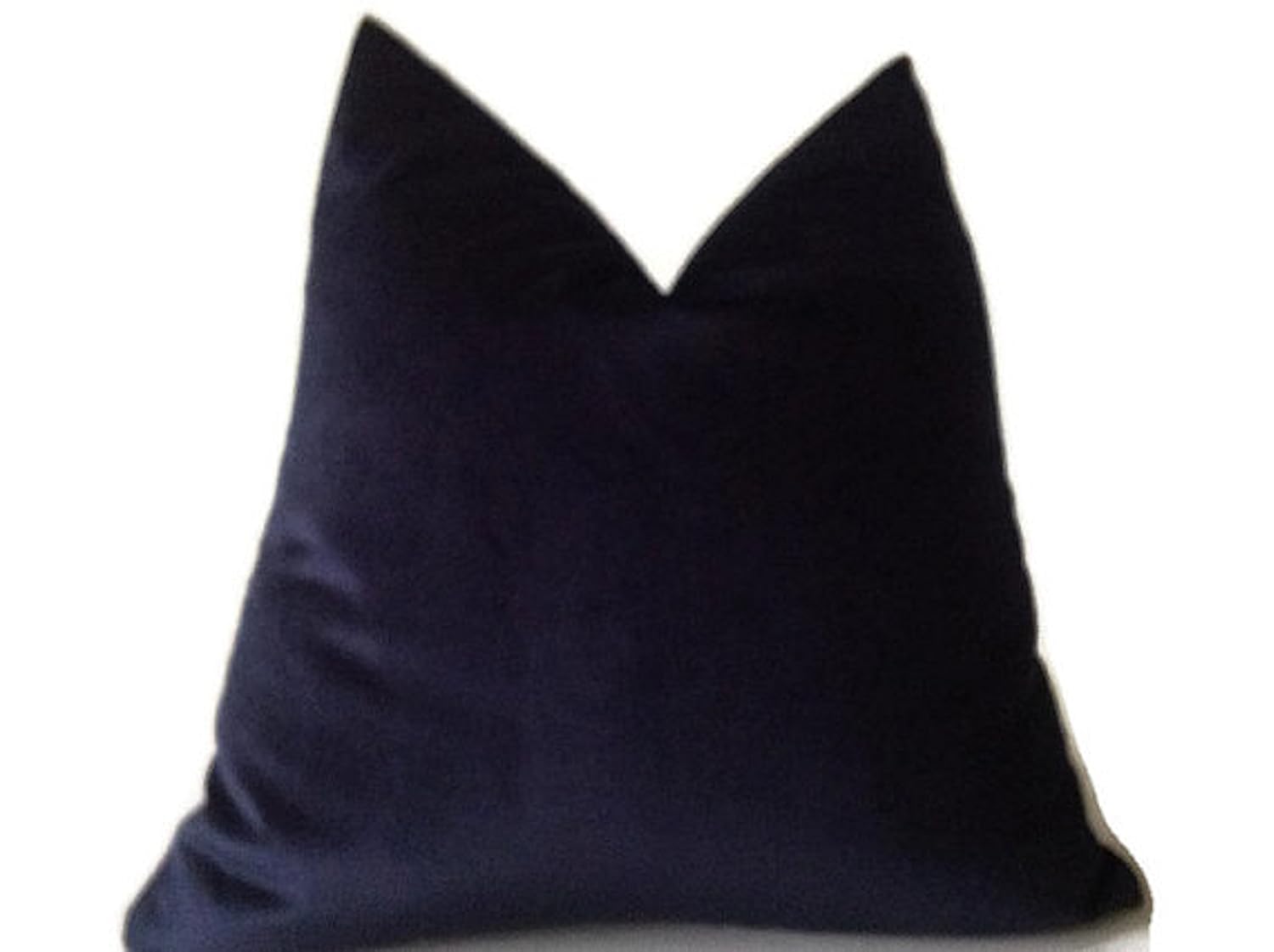 Amazon Com Robert Allen Navy Blue Luxurious Velvet Pillow Cover
