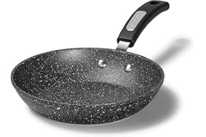 Starfrit The Rock 20cm (8") Non-Stick Fry Pan - Durable Forged Aluminum - Oven Safe - PFOA Free - Easy to Clean - Black