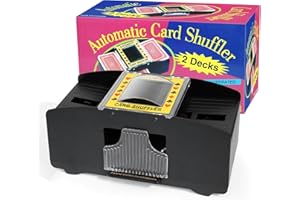 Automatic Card Shuffler – Electric USB or Battery Powered Shuffler for 1-2 Decks – Poker, UNO, Blackjack & Family Card Games