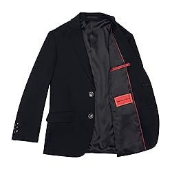 Marvelous World Boys Suits Set Slim Fit Black Size