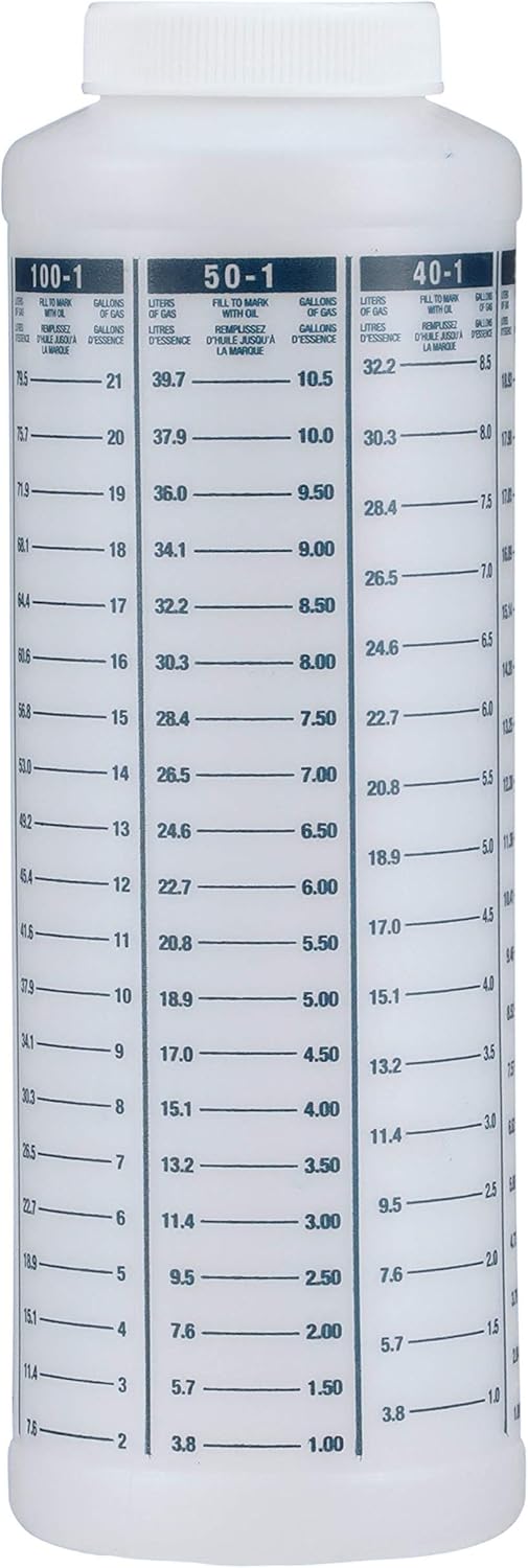 attwood 11873-1 Wide-Mouth Marine Fuel/Oil Mixing Bottle 1-Quart, One Size: Automotive