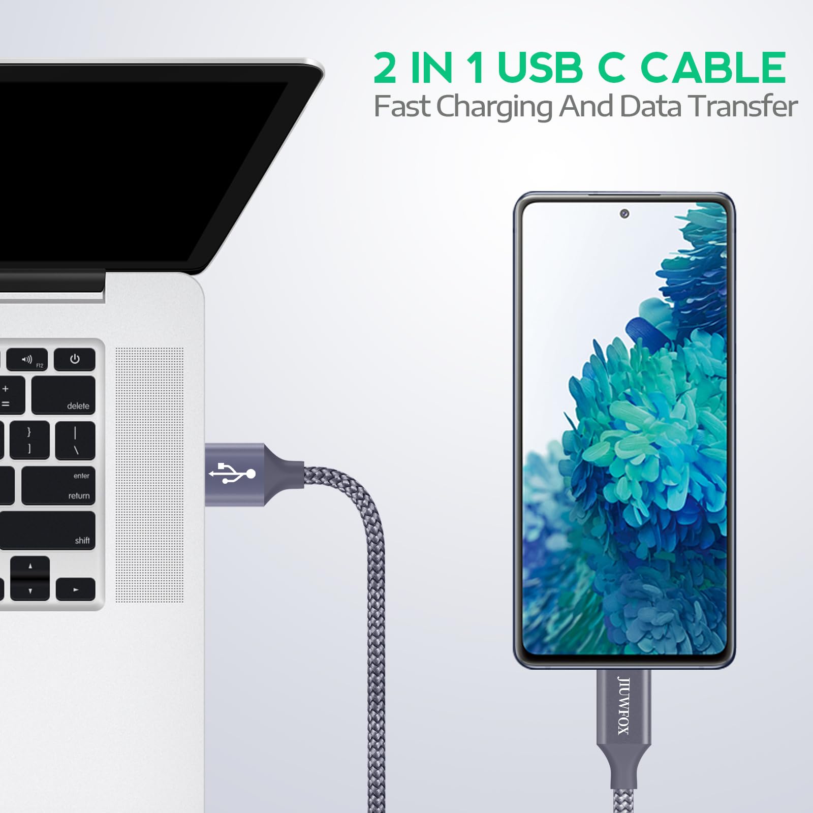 USB to USB C Cable, (5-Pack, 3/3/6/6/10 ft) Type C Charger Cord Fast Charging for iPhone Air 17 16 Pro Max, Galaxy S25 S24 S23 A15 A16 A25 A26 A35 A36 A55 A56, Moto, Pixel and More