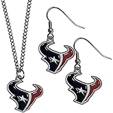 Siskiyou Sports NFL unisex-adult Dangle Earrings and Chain Necklace Set