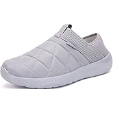 KUBUA Slippers for Men and Womens Indoor House Shoes Plush Slip on Outdoor Garden Loafers