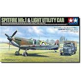 Tamiya 25211 Supermarine Spitfire Mk.I &amp; Light Utility Car 10HP 1:48 Model Kit