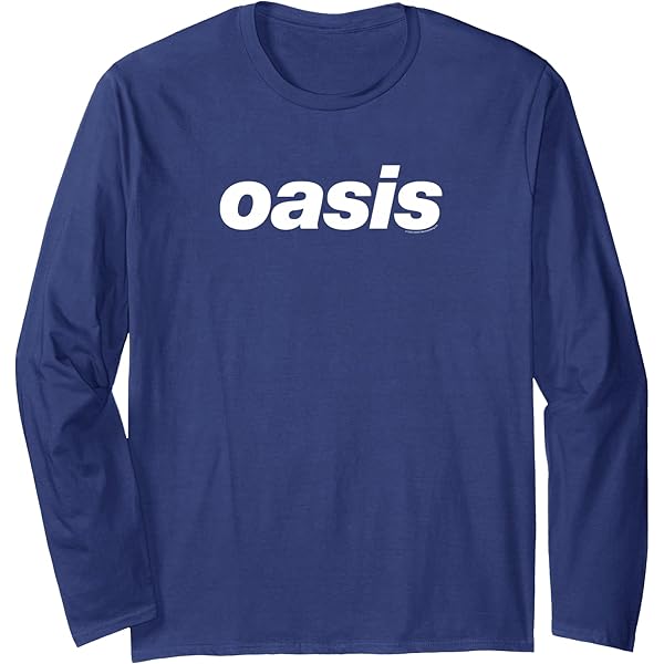 Amazon.com: Oasis – White Logo On Navy T-Shirt : Clothing, Shoes