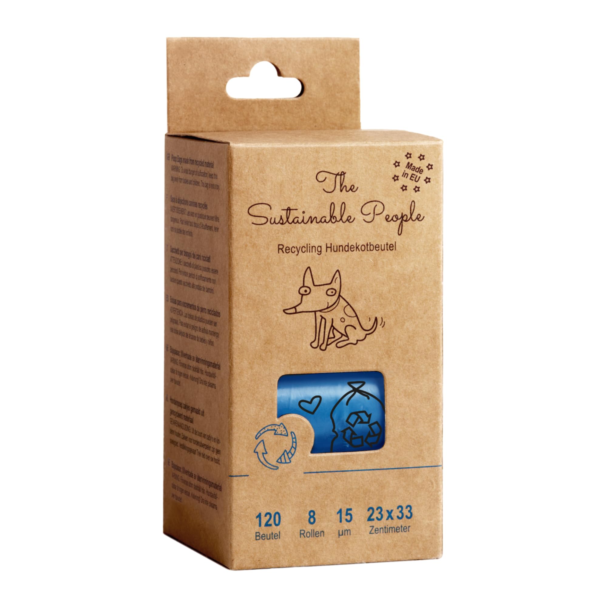 The Sustainable People TSP Recycling Dog Waste Bags - Resource-friendly Made from 97% Old Plastic - Large, Strong (15 µm), Safe and Moisture-Resistant