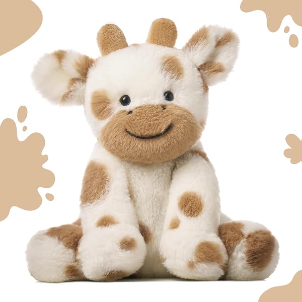 Toy Stroller Apricot Lamb Baby Spiral Car Seat & Stroller Activity Toy, Features Plush Cow Character Hanging Rattles Toys, Gentle Rattle Sound & Soft Teether, 8-26 Inches Bitzy Bespoke™ Itzy Bitzy Spiral