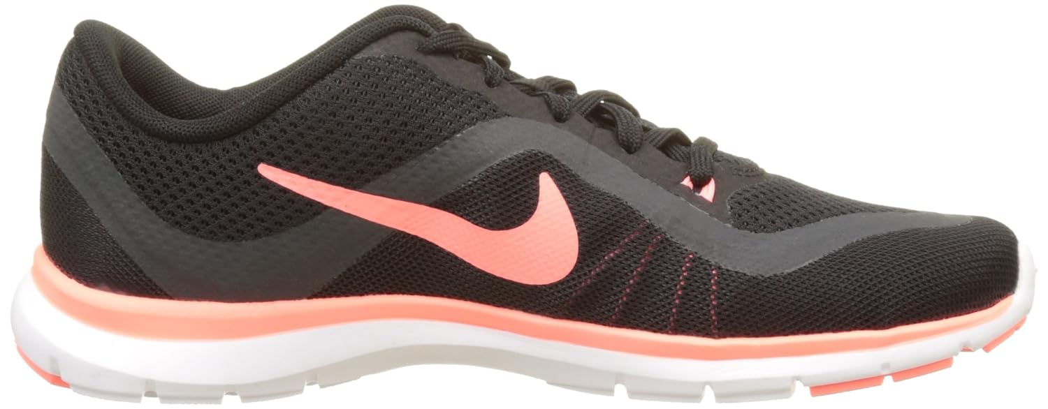 nike women s flex trainer 6 black lava glow anthracite 7.5 b(m) us