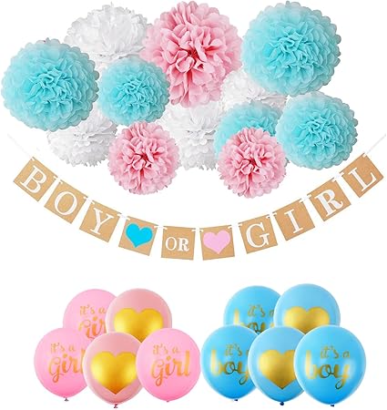 Amazon Com Baby Shower Decorations Boy Or Girl Paper Garland