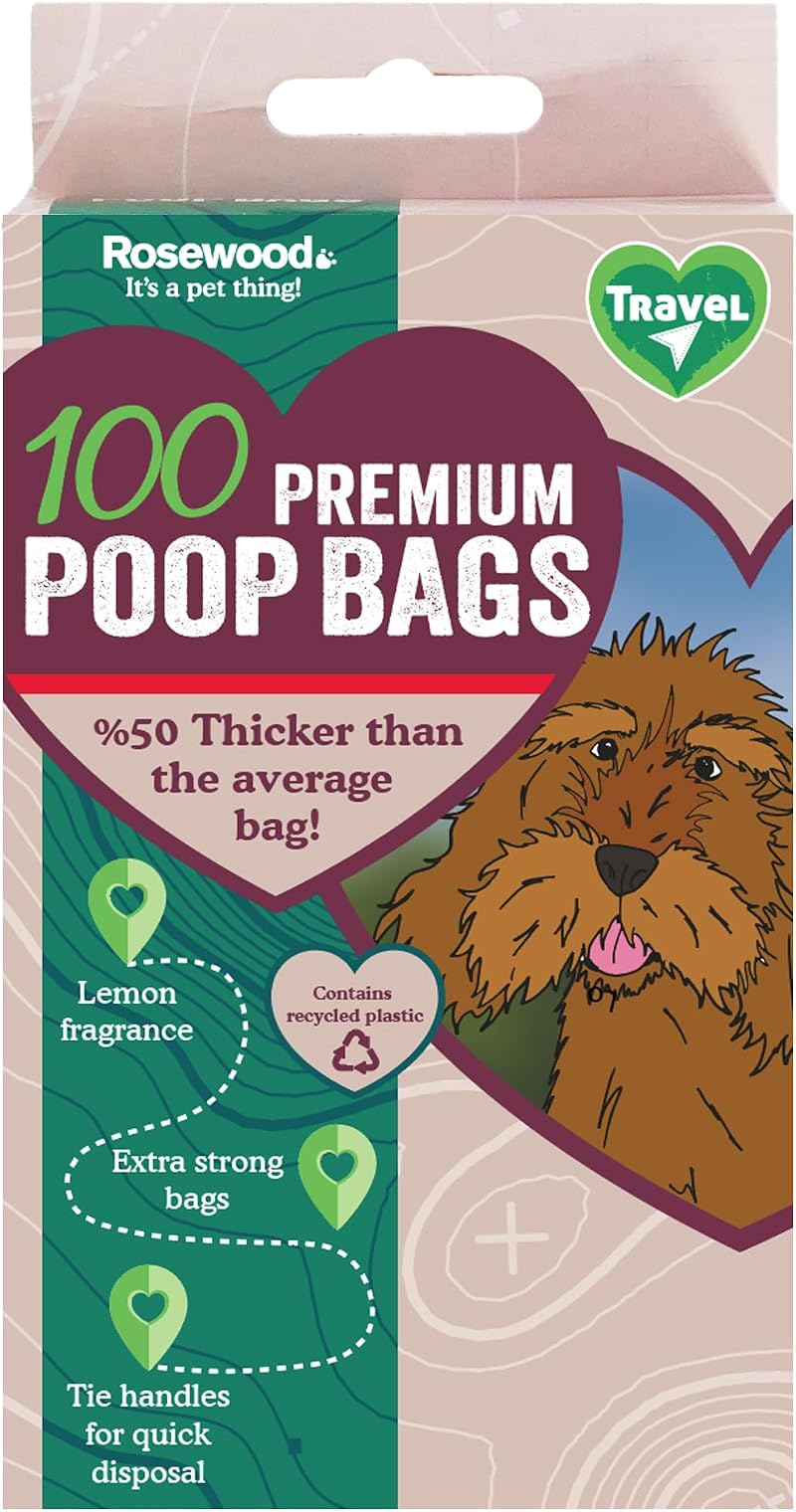Rosewood Rosewood Dog Poo Bags with Handles 100 x 26 x 34 cm