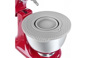 KIDOT Silicone Mixer Bowl Cover Compatible with KitchenAid 4.5-5 Quart Tilt-Head Stand Mixer, Mixer Bowl Lid to Prevent Spilling of Ingredients