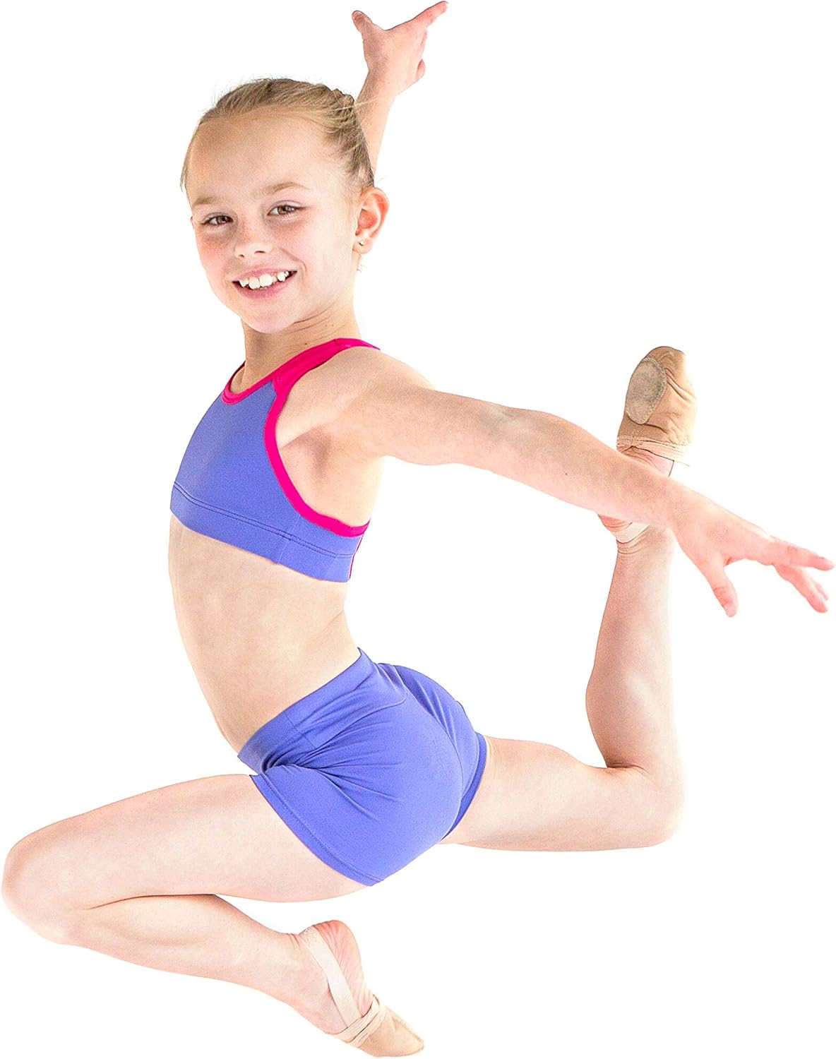 Lucky & Me | Layla Girls Dance Shorts | Gymnastics & Dancewear | 3-Pack | Tagless for Comfort and Premium Stretch Performance: Clothing