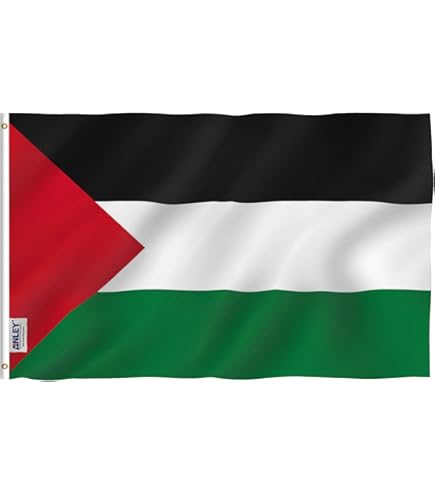 Drapeau Palestine Sur Hampe En Bois - 60 X 90 Cm - Polyester Résistant, Imprimé Recto-verso, Pour Intérieur Et Extérieur