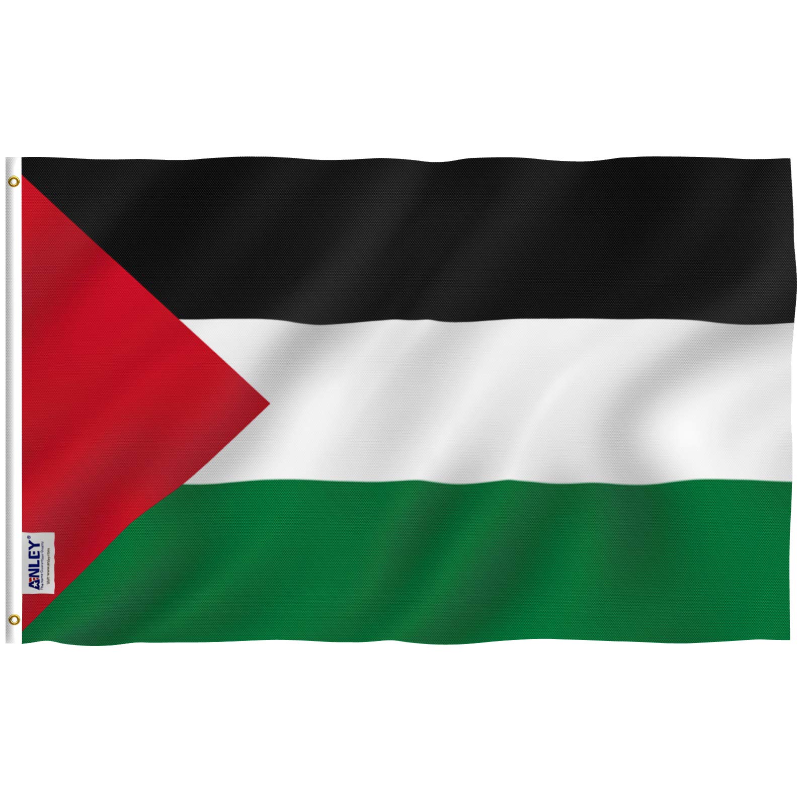 ANLEY Fly Breeze 3x5 Foot Palestine Flag - Vivid Color and UV Fade Resistant - Canvas Header and Double Stitched -Palestinian Flags Polyester with Brass Grommets 3 X 5 Ft