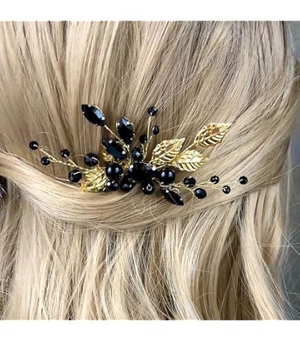 YERTTER Wedding Crystal Leaf Bridal Hair Comb Pearl Wedding Hair Accessories Amazon.com : YERTTER Wedding Crystal Leaf Bridal Hair Comb  main image 4