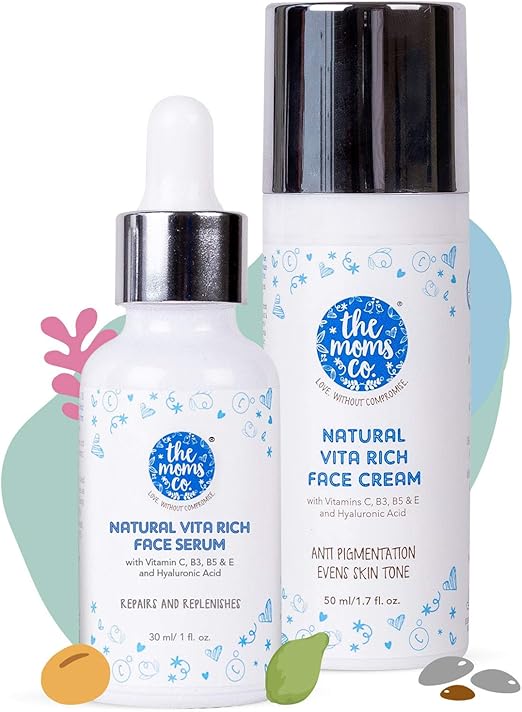 The Moms Co. Natural Vitamin C Daily Face Cream (50 ml) & Face Serum