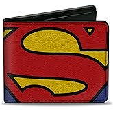 Buckle-Down DC Comics Wallet, Bifold, Superman Close Up Shield Blue, Vegan Leather