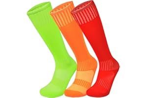 Marchare Boys Soccer Socks Toddler Football Socks Knee High Solid Sports Socks For Boys Girls