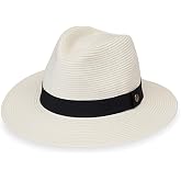 Unisex Palm Beach Fedora, Medium-Large or XL, Packable, UPF 50+, Adjustable