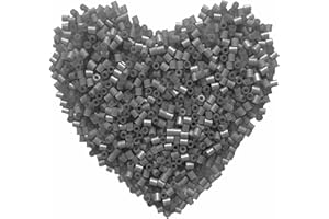 Yowamho 1000Pcs Beads Fuse Beads - 5mm Silver Melting Beads for Crafts, Hama Beads Bulk Refill Kit.