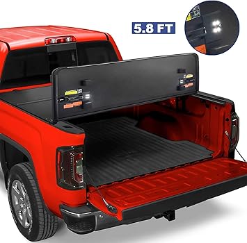Amazon Com Mostplus Tri Fold Hard Truck Bed Tonneau Cover On Top Compatible For 2014 2015 2016 2017 2018 Chevy Silverado Gmc Sierra Bed 3 Fold Fleetside Solid 5 8 Ft Feet Bed Automotive