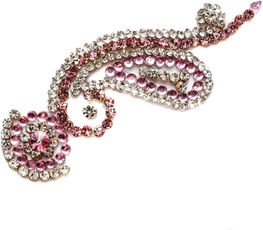 Teeliya® » Desert Rose Indian Tikka Bindi Pink Forehead Jewels Festival Face Gems Face Crystals Bridal Jewellery