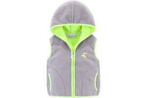LittleSpring Kids Fleece Vest Jacket Full-Zip Warm Sleeveless