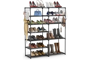 Tribesigns Shoe Rack Shoe Tower Shoe Shelf Shoe Storage Organizer Unit Entryway Shelf Stackable Cabinet 24-30 Pairs 7-Tier Du