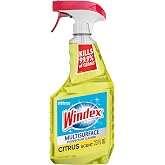 Windex Multipurpose Disinfectant Cleaner Spray Bottle, 23 oz | Cleans, Disinfects and Shines, Great for Kitchen and Bathroom High-Touch Areas like Doorknobs and Countertops, Citrus Fresh