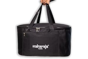 MAHARAJA MUSICALS MAHARAJA Tabla Bag, Padded, Premium Gig Bag for Tabla Drum Set, Fits Standard Size Bayan, Dayan, Ring Sets & Accessories, Upto 22 x 15 x 12 Inch (TBG1)