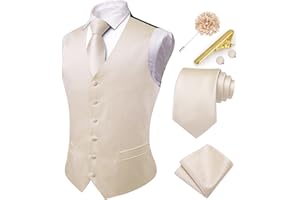 Hi-Tie Men's Suit Vest Business Formal Waistcoat Paisley Jacquard Tie Suit Waistcoat Set for Wedding Party