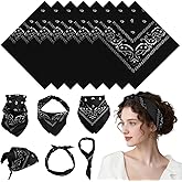 PLULON Bandanas for Men Women 4/12/24/30 Pack, Paisley Pattern Bandana Bulk Headbands Handkerchief Face Mask 100% Polyester