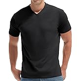 VEIISAR Premium V Neck T Shirts for Men - Modern Fitted Tees Vneck Undershirts